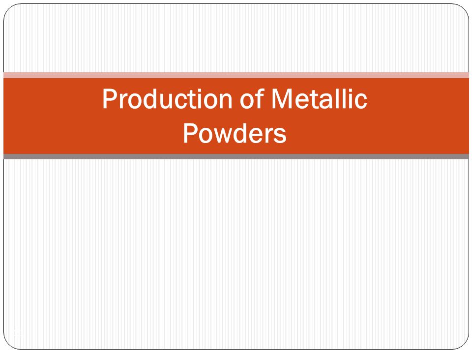 Paroduction of powders